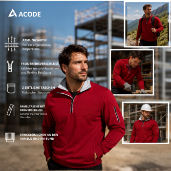 Preview: ACODE Advanced Powershell Sweat Sport Oberteil  Aktive Wear  unisex Gr. M